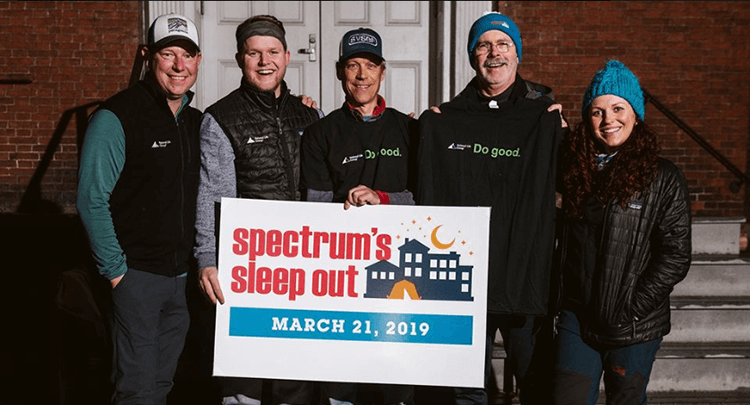 NLG Employees Sleep Out for Spectrum