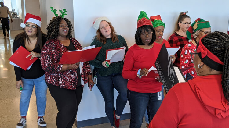 Carolers Bring Harmony To National Life Campuses